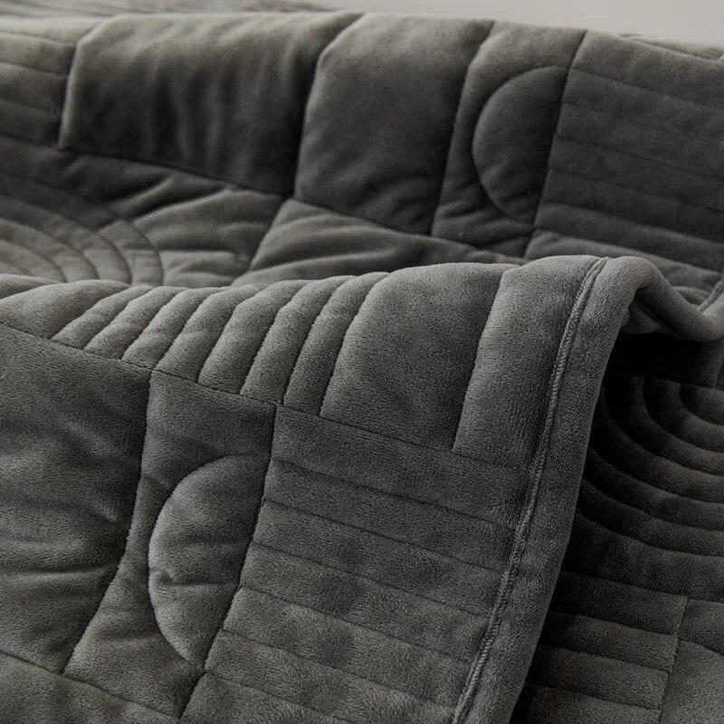 Thicken Plush Sofa Covers for Living Room Non Slip Winter Warm Sofa Cushion Lounge Universal Sectional Sofa Towel Home Decor