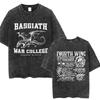 Limted Basgiath War College Washed Tshirts Fourth Wing Dragon Rider Men Women T Shirt Trendy Retro Loose Cotton Tees Streetwear