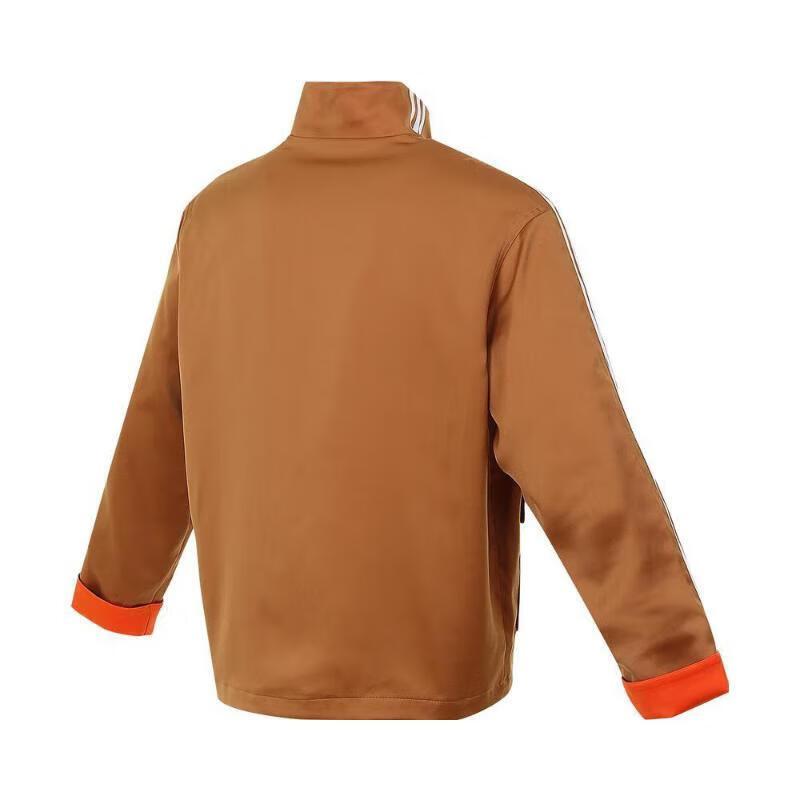 adidas Kurtka Originals Ctt Jk Styl Chiński Moda Paski Długi Rękaw Kurtki Dziecięce Brązowa JM9182