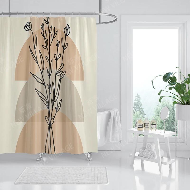 Vodotěsný látkový sprchový závěs Koupelnové závěsové doplňky 180x200 Koupelnový závěs do sprchy 240*200 severský boho dekor 240x200