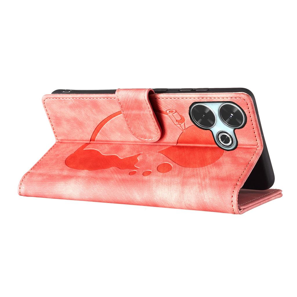 For Xiaomi Redmi 13 4G/13 5G Case Heart Cat Folding Stand PU Leather Phone Cover