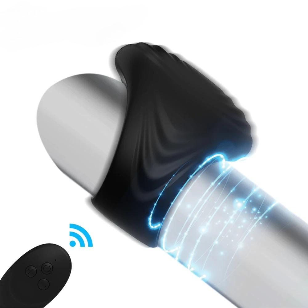 Cock Ring for Men Remote Control Rabbit Dual Vibrating Penis Rings for Ejaculation Delay Testis Stimulation Sex Toys for Couples