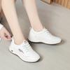 White Breathable Women's Sports Shoes Outdoor Walking Flats  Spring Anti-slip Soft Leather Soft Bottom Casual Sneaker