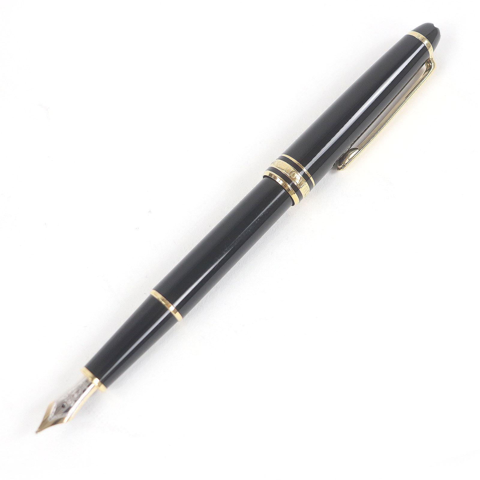 

Very Good MONTBLANC fountain pen Meisterstck White Star Cap type Black gold 14K mens Used