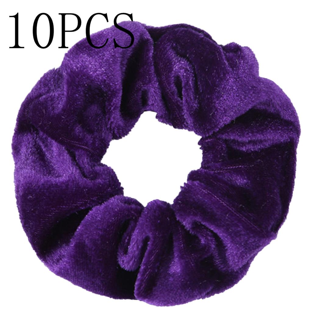 10pc Women Hair Scrunchies Velvet Solid Color Band for Girls Ponytail Holder Rubber Bands Ties Accessories Headbands Gumki