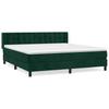 Box Spring Bed with Mattress Dark Green 180x200 cm Velvet
