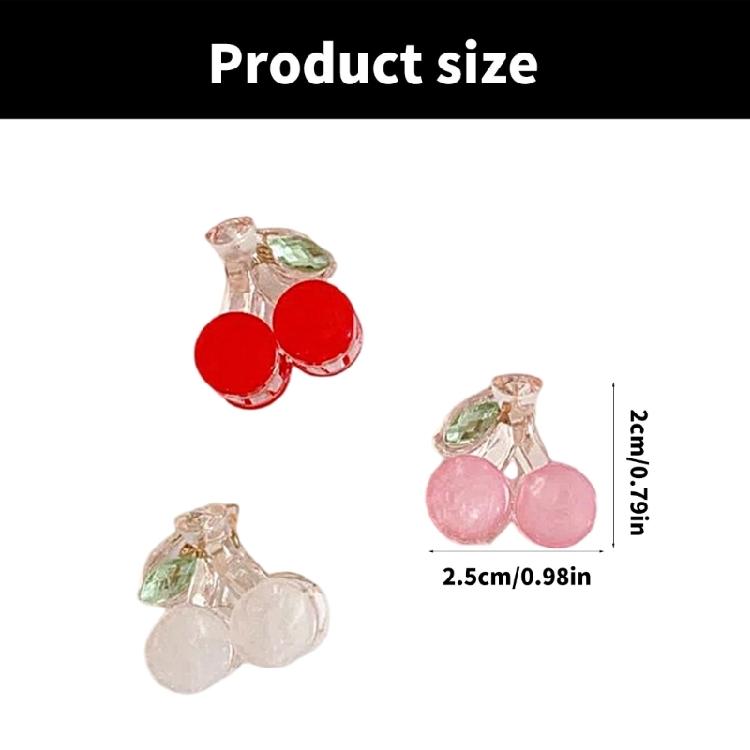 10PCS Cherry Themed Hair Claw Clip Fashionable Acrylic Claw Clip for Girls and Women Fruit Theme Braid Clip for Kids