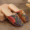 Four Seasons Ethnic Style Retro Linen Headband Slippers for Men & Women - Thick Sole, Indoor Use, Spring/Summer Sandals.