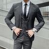 2022 Men's Solid Color Two-Button Suit & Trousers Set