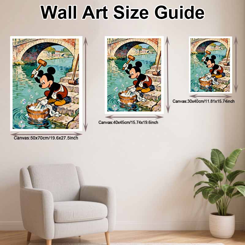 Disney 5D diamond painting set Mickey Mouse laundry DIY handmade diamond painting art production diamond decorative painting