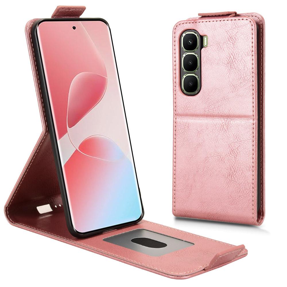 Pour Infinix Hot 60 Pro+ 4G Étui Support Fermoir Magnétique Rabat Vertical Cuir Housse de Téléphone avec Porte-Cartes