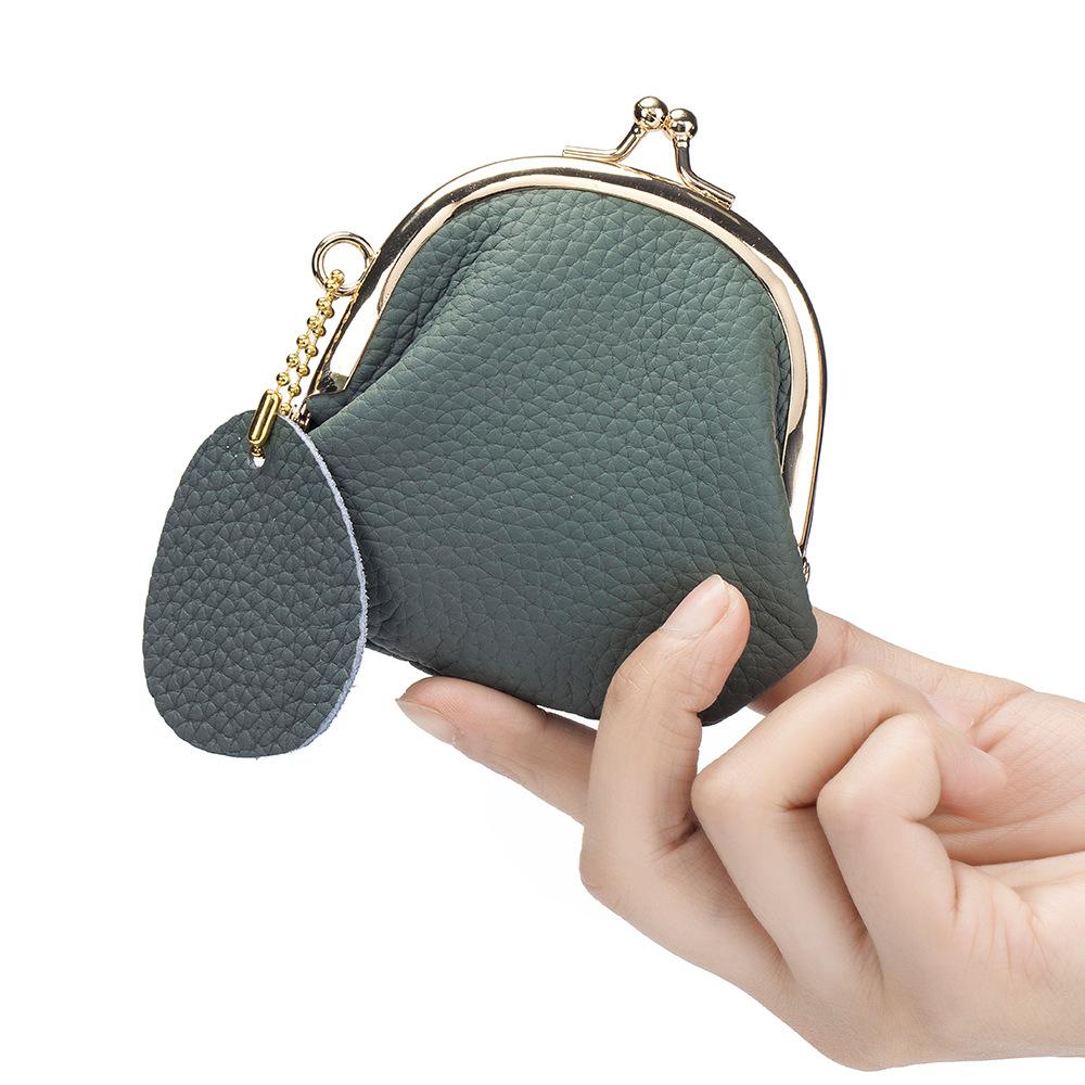 Retro Mini Lock Clip Coin Purse Daily Portable Cute Handheld Lipstick Storage Bag for Girls Kiss-lock Simple Key Bag Coin Pouch