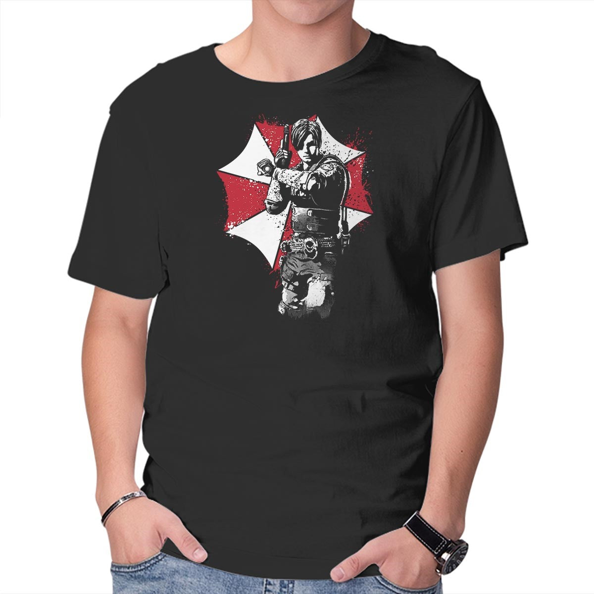 Unisex Crew Neck T-Shirt R.P.D. Police Officer Graphic Short Sleeve Casual Tee XXXL