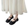 French Small Leather Shoes Women's 2025 New Autumn with Skirt Mary Jane Women's Shoes Evening Flat-bottomed Love Shallow Mouth Single Shoes