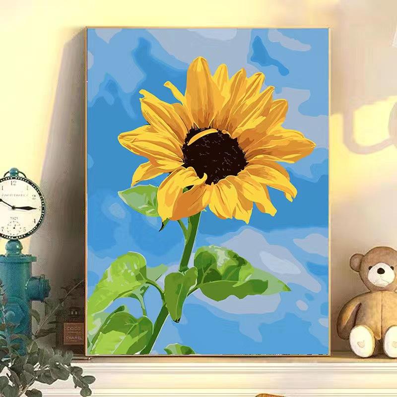 Diy Digital Oil Painting Flower Landscape Filling Coloring Oil Painting Stall Toy Painting