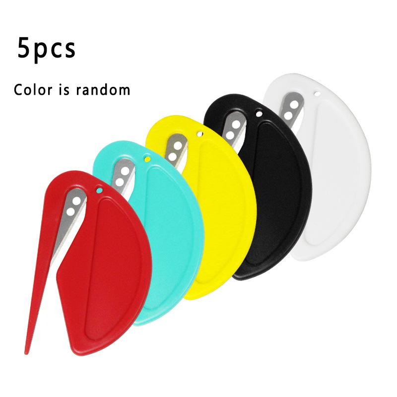 1pcs/5pcs Plastic Mini Letter Opener Portable Utility Knife Stitch Remover Pocket-Sized Craft Knife Mail Opener Paper Cutter