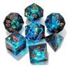 Sharp‑Edge Resin Dice Set, 7 Pcs Polyhedral DND Dice for Tabletop Role‑Playing Board Games