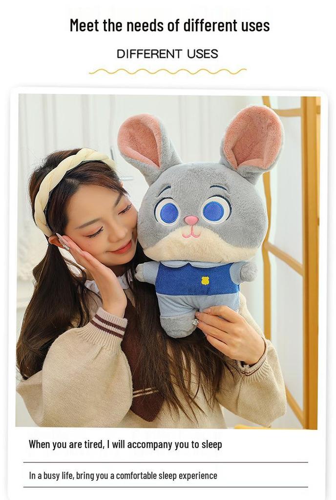 Crazy Animals Rabbit & Fox Plush Toy - Cute Q Version Dolls