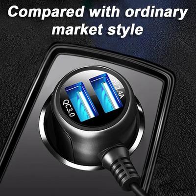DVR Charging Cable Dash Cam Car Charger Mini USB Cable Micro USB 11.5ft Power Cord Supply 12-24V Car Charger For DVR Camera Q0F2
