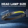 COB LED Headlamp Induction Head Lamp Built-in Battery USB Rechargeable Head Flashlight Outdoor Camping Fishing Sensor Headlight