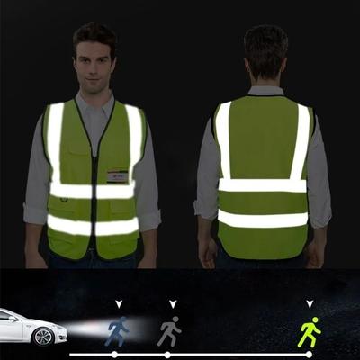 Gilet de Sport de Course Haute Visibilité Maille Respirante Multicolore Avertissement Sécurité Gilet Protecteur Bande Réfléchissante