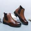 Men's Chelsea Boots Spring Woven Vintage Sleeve Mid-top Martin Boots Men's Single Boots