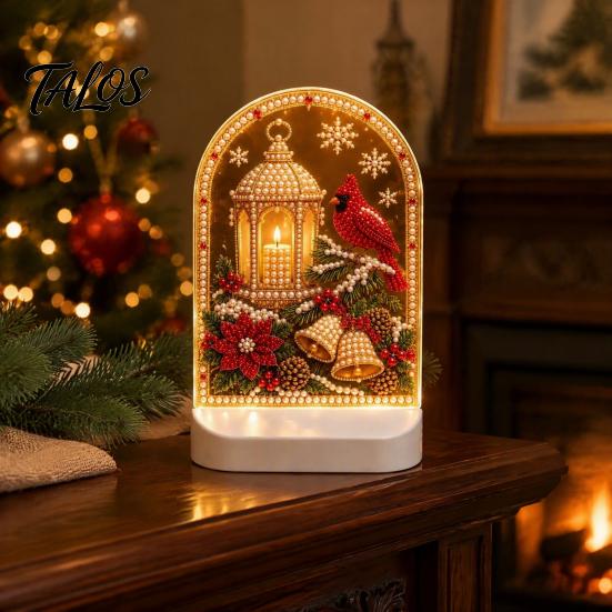 Holiday Gifts for Friends Christmas Pearl Light Ornaments Home Decor, Acrylic LED Decorative Colleagues Lamp with Soft Glow Bedroom Bookshelf