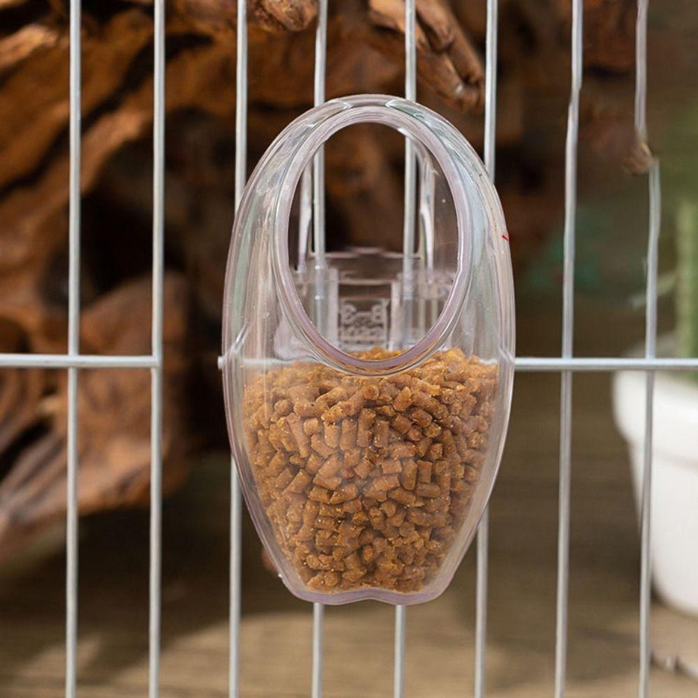 Wandbehang Vogelfutterbecher Transparent Abnehmbar Papageien Futterspender Tränke Kunststoff Spritzschutz Vogel Wassernapf