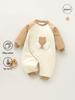 120g Quilted Newborn Jumpsuit - Unisex Warm Cotton Autumn/Winter Outerwear