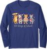 100 Days of School Cats Cute Cat Teacher 100th Day Long Sleeve T-Shirt