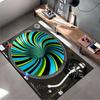 Psychedelic Turntable Design Rug Non-slip Rug Suitable for Living Room and Bedroom Sofas.