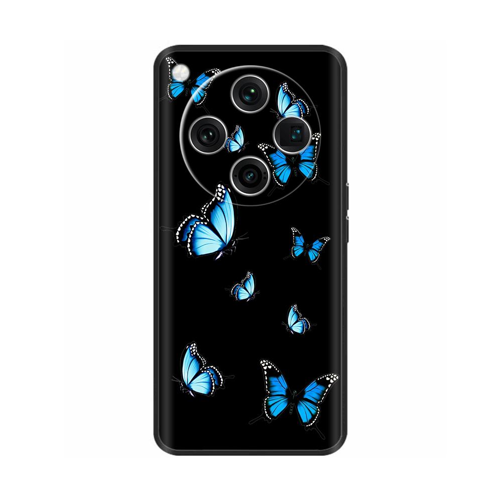 Soft Silicone Cover For Oppo Find X8 Pro Case Fashion Black TPU Phone Back Cover Cases For Oppo Find X8 5G Coque PKC110 PKC130