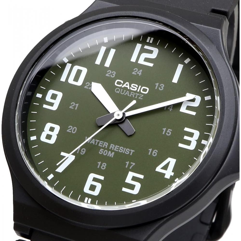 CaSio Men S Analog Quartz Watch moSS Green Mw 240 3bv