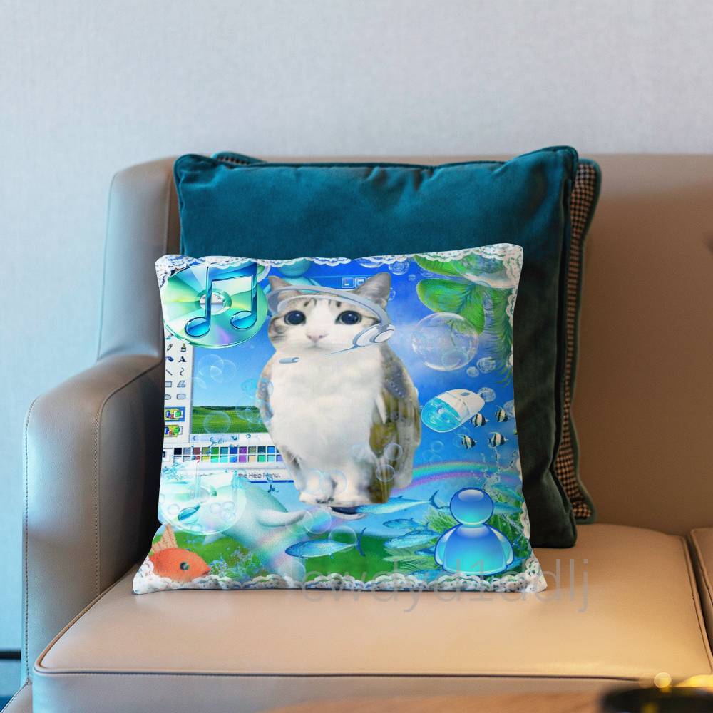 Frutiger Aero Aesthetic Core Pillowcases Cute Funny Pillow Case For Wedding Party Home Decor Comfy Pillow Cover