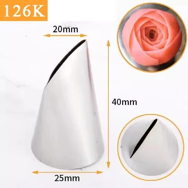 #124K 125K 126K Rosenblatt-Tüllen Spritztüllen für Gebäck Fondant-Kuchendekoration Spritztüllen für Süßwaren Glasur Spritzbeutel-Tüllen Backwerkzeug