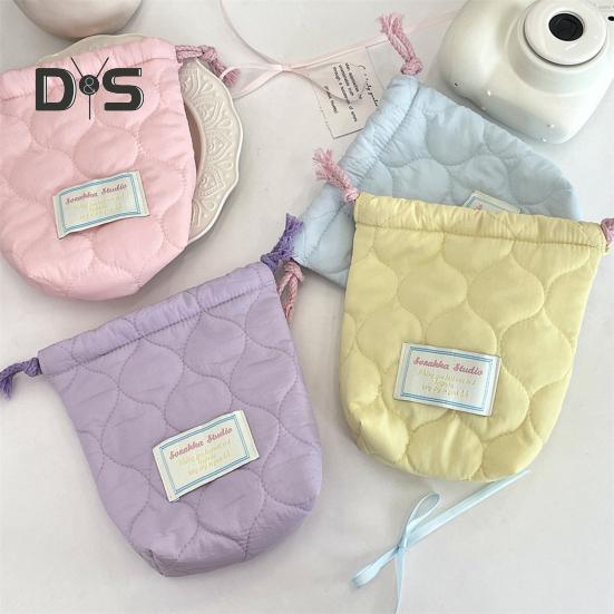 Drawstring Storage Bag Portable Women Girls Napkin Sanitary Pad Bag Multi-functional Travel Organizer Pouch Small Coins Purse
