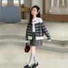 2025 Girls' Striped Knit Cardigan Sweater - Trendy Spring & Autumn Fashion for Big Children