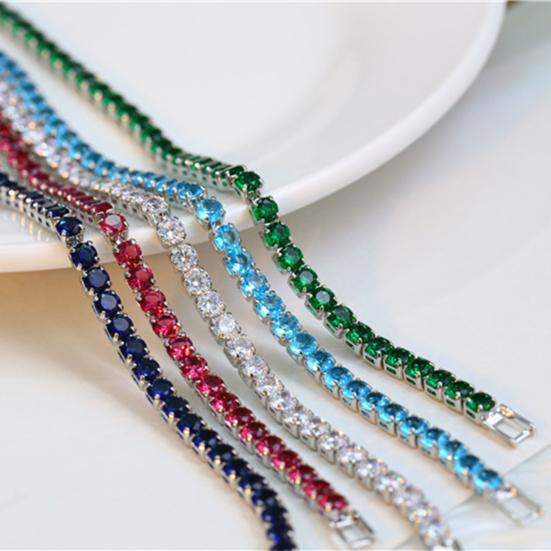 Brățară șic cu stras delicat rafinat multicolor strălucitor rochie răpitoare tenis brățară femei bijuterii încheietura mâinii