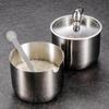 Fashion 304Stainless Steel Spices Holder Spices Canister Kitchen Spices Jar Suitable for Professional Cooking Needs