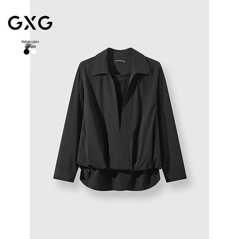 

GXG Men s Dual-Color Casual Lapel Long-Sleeve Shirt S