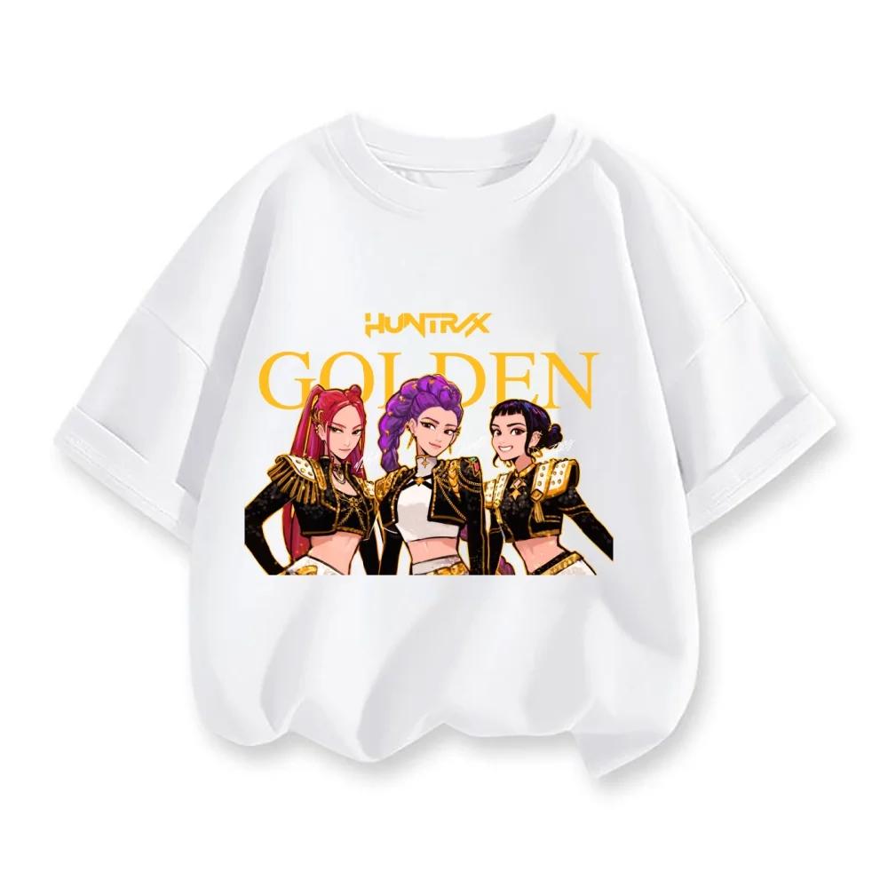 KPop Demon Hunters T-shirt Zomer Korte Mouw T-shirt voor Casual Los Meisje Jongen Grafisch Bedrukte Tops