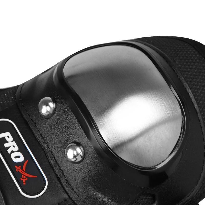 Stainless Steel Motorcycle Knee Elbow Guards Set Off-Road Riding Safety Protective Gear Adult Unisex