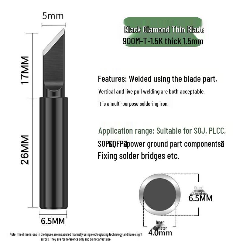 Black King Kong 936 Soldering Iron Tip - Constant Temperature, Internal Heating, Electric Soldering Station Tip.