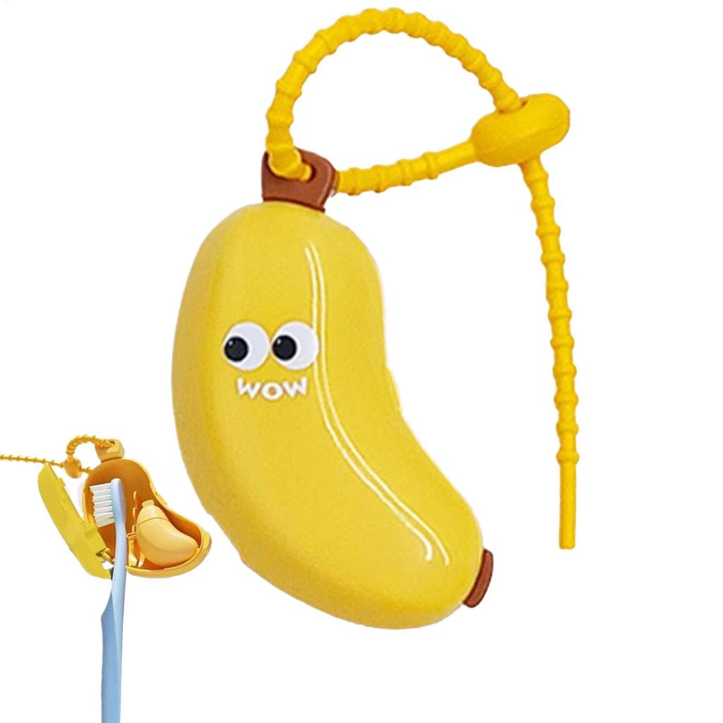 Travel Toothbrush Head Covers Toothbrush Covers Banana Shape Portable Toothbrush Protector Dustproof Containers for Family