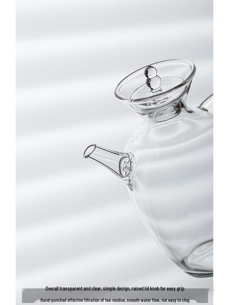 Krug und Tee-Ei-Set im Stil der Song-Dynastie aus Borosilikatglas