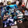 "Anime Style Carpet with Heroic Characters and Vibrant Blue Design" Suitable for use as an anti-slip for living room bedroom sofas