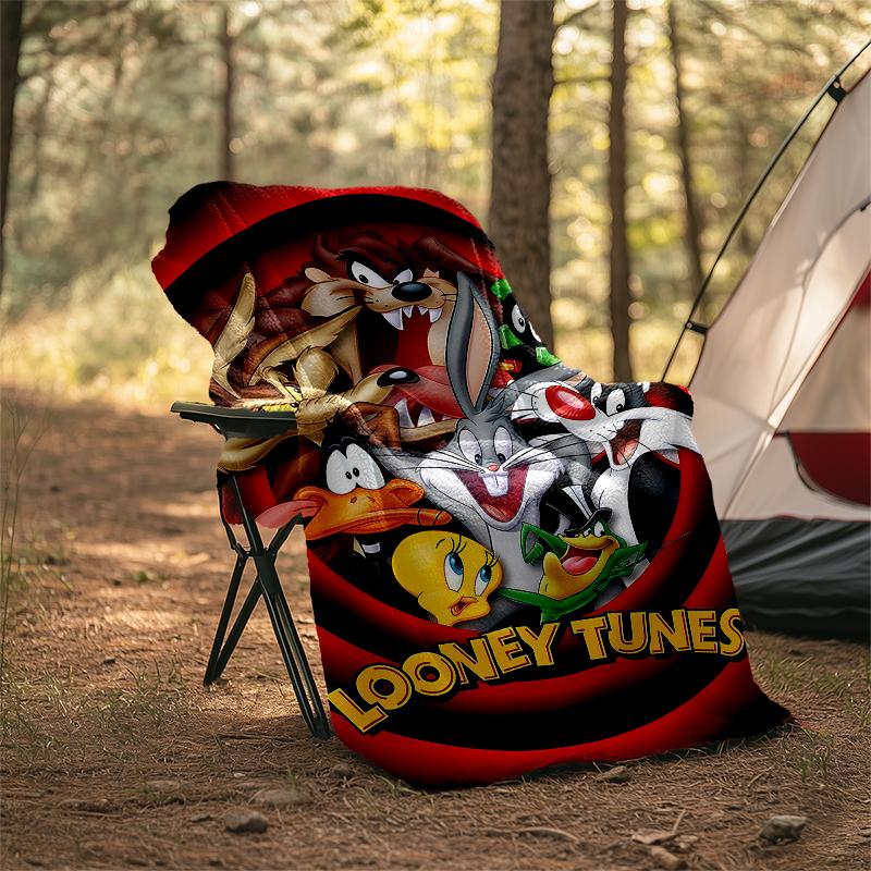 Looney Tunes Theme Printed Blanket - Perfect for Couch, Bed, Travel & Outdoor Use | Machine Washable, Cozy & Durable.