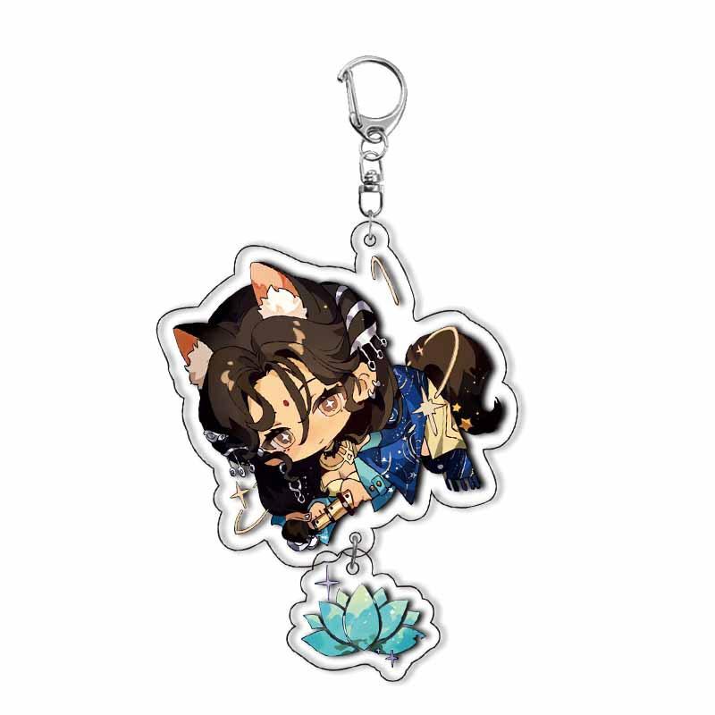 Reverzní hra:1999 Akrylový přívěsek na klíče Kreslené doplňky Viltin Lilya Medicine Druvis III Bkornblume Kroužek na klíče Dárky