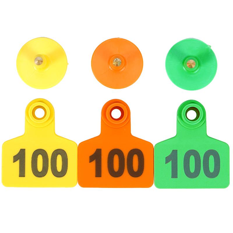 100Sets TPU Cow Pig Ear Tags for Livestock, Cow Cattle Ear Tags, Farm Animal Ear Tags, Pig and Sheep