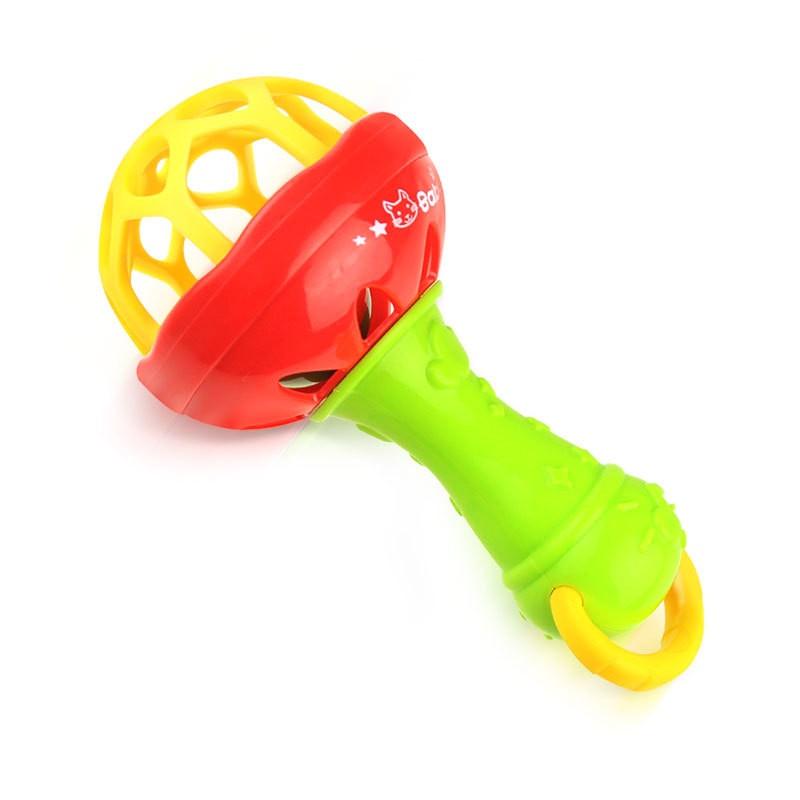 Baby Soft Rubber Rattle Children Early Childhood Biting Bell Toy Bee Hand Bell Rattle Dumbbell Baby Toy 0-12 Months